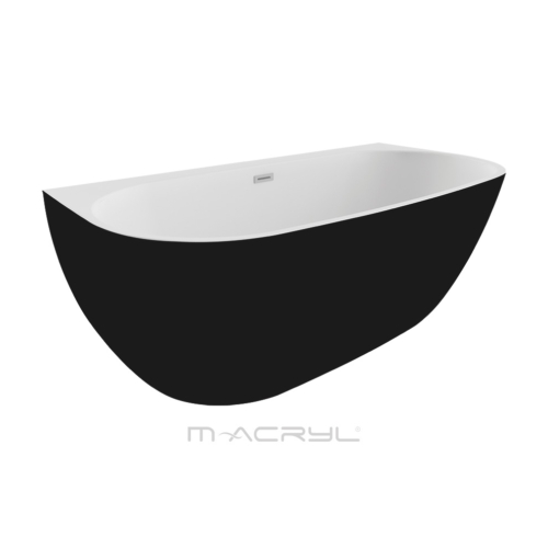 M-Acryl Avalon különleges akril kád matt fekete előlappal 170x80 cm 
