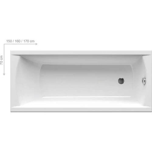 Ravak CLASSIC 120x70 N akrilkád (hófehér)