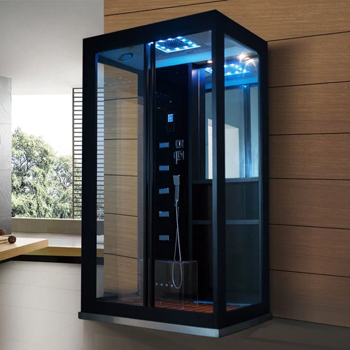 Black Luxory XL hidromasszázs gőz-zuhanykabin