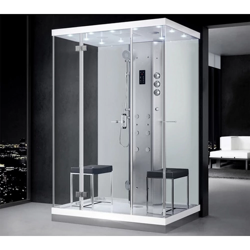 Relax 140 cm sarok gőzkabin Fehér 1400 x 1000 x 2190 mm