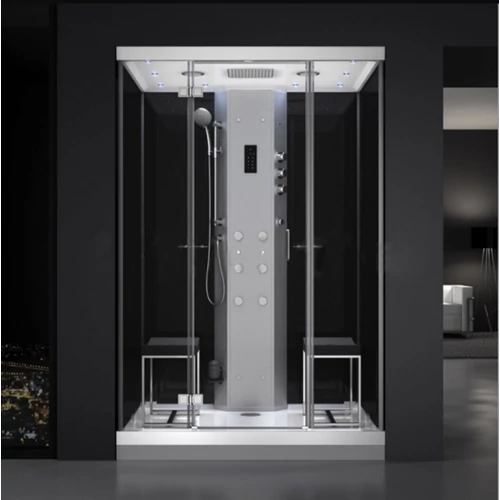 Relax 140 cm sarok gőzkabin Fehér 1400 x 1000 x 2190 mm