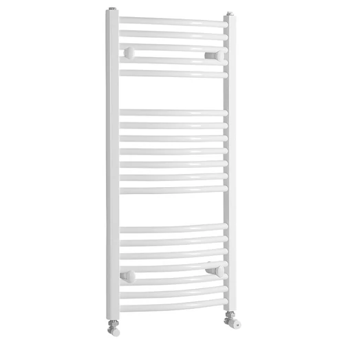 Aqualine Fürdőszobai radiátor, íves, 450x986mm, 432W, fehér