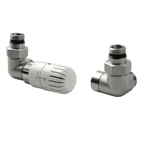 AQUALINE ECO csatlakozó készlet termosztáttal, balos, nikkel/fehér