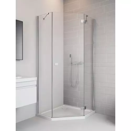 Radaway Essenza New PTJ szimmetrikus 80x80 szögletes zuhanykabin balos 