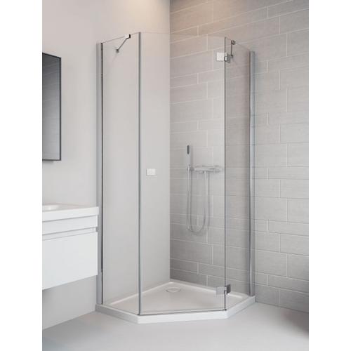 Radaway Essenza New PTJ aszimmetrikus 80x90 szögletes zuhanykabin balos