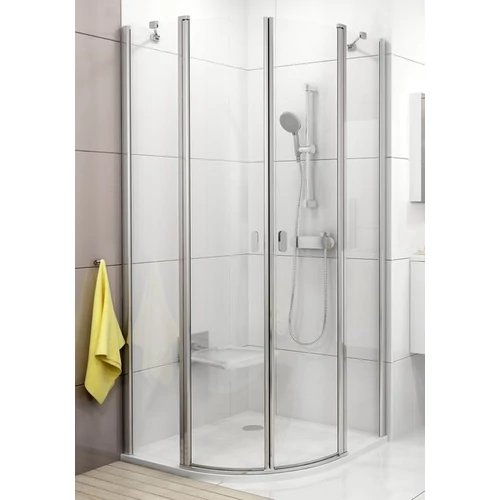 Ravak Chrome CSKK4-80 80x80 fényes aluminium íves zuhanykabin