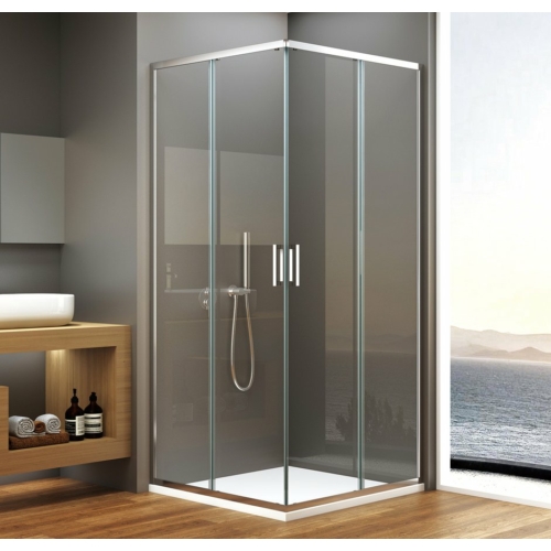 BRUCKNER BORG szögletes zuhanykabin, 800x800x1950mm, transzparent üveg