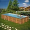 PONTAQUA TIMBER szögletes fa medence 4,20 x 2,70 x 1,17 m 