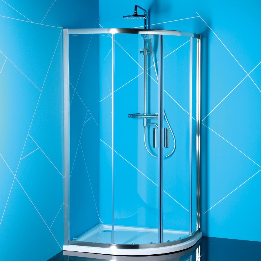 Sapho Polysan Easy Line íves zuhanykabin, 1200x900mm, transzparent üveg (6mm) 190 cm magas