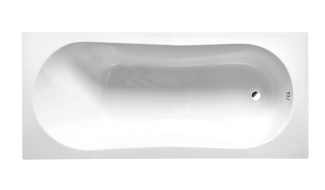 Aqualine Jizera kád, láb nélkül, 140x70x39cm, akril