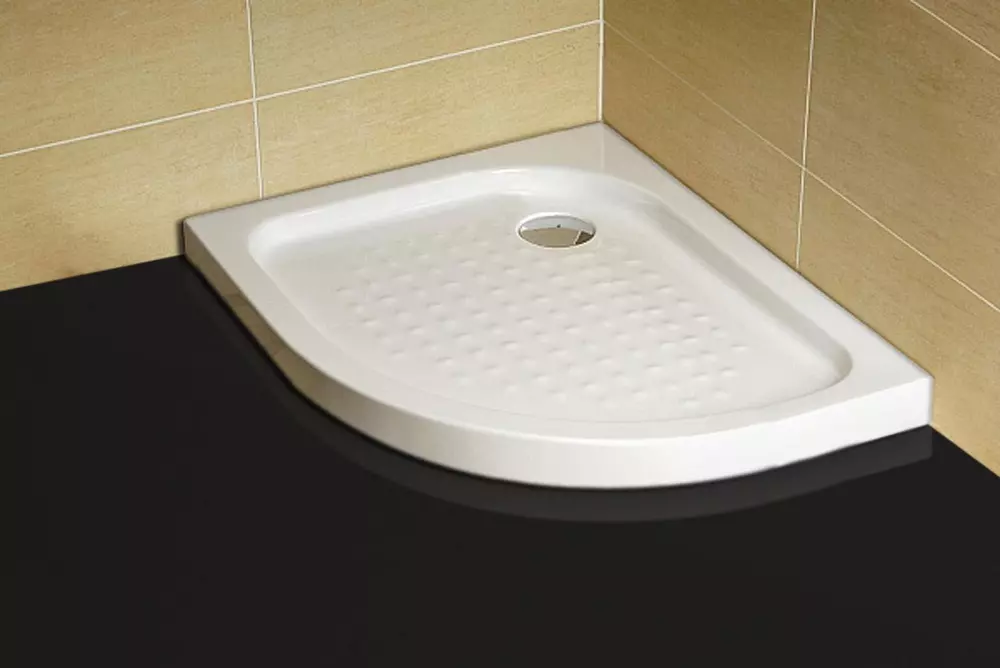 Sanotechnik Íves aszimmetrikus zuhanytálca fix előlappal, balos kivitel, lábbal, szifonnal
