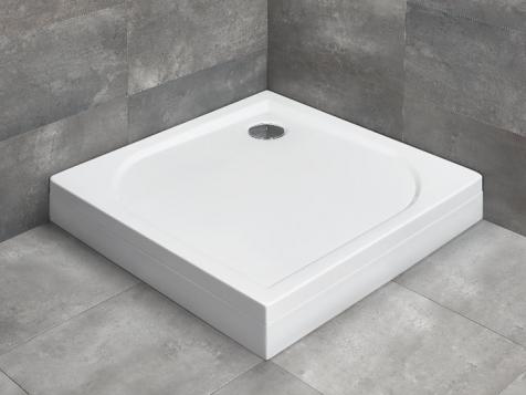 Radaway Delos C 80x80 zuhanytálca előlappal, ajándék szifonnal