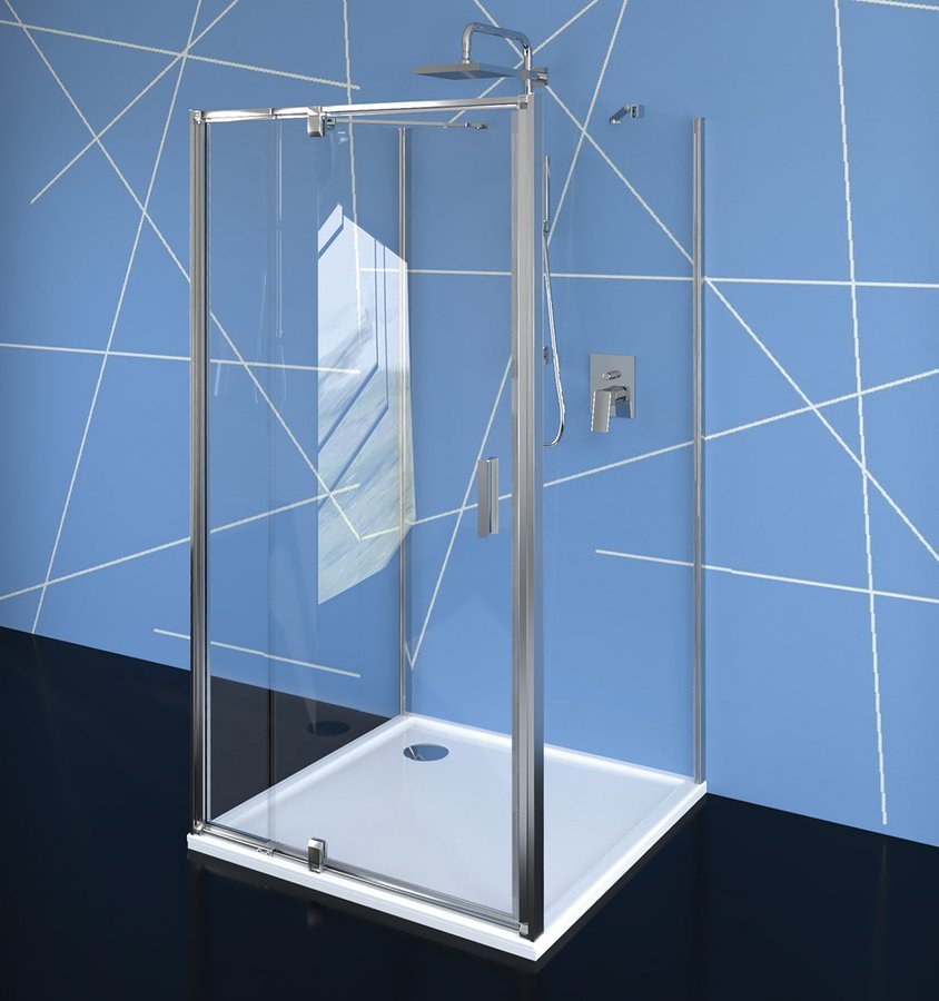 Polysan Easy Line nyílóajtó 2 oldalfallal, 2 merevítővel, 80-90 x70 cm, transzparent üveg