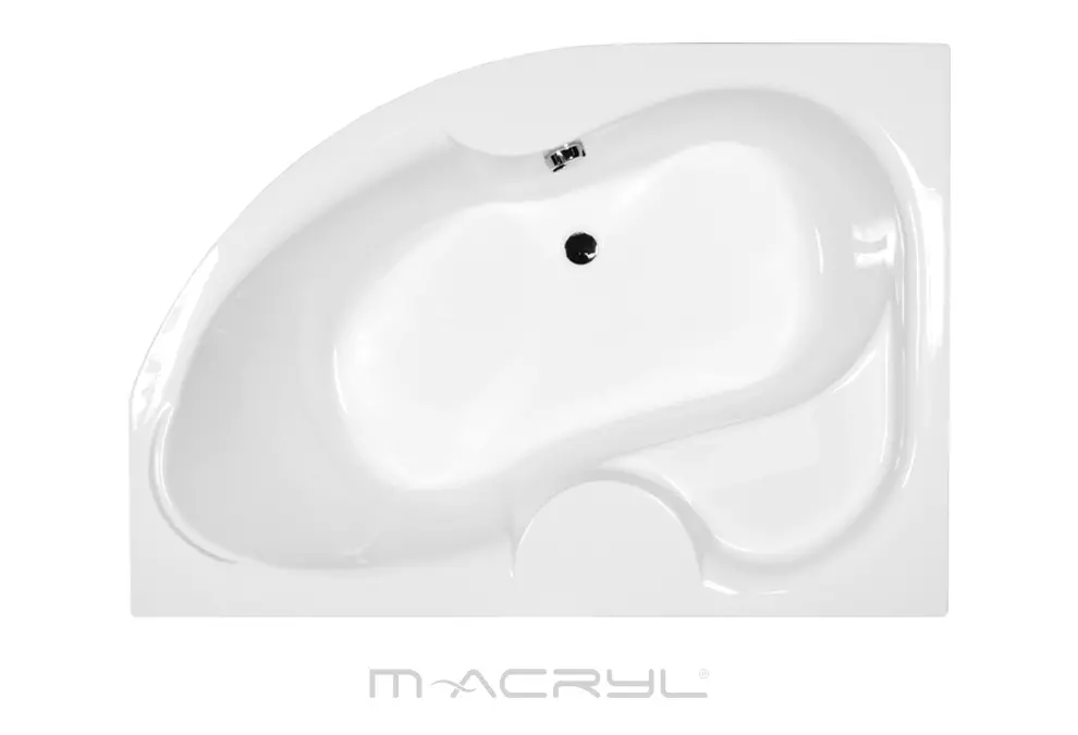 M-Acryl Azalia aszimmetrikus jobbos akril kád 150x105 cm