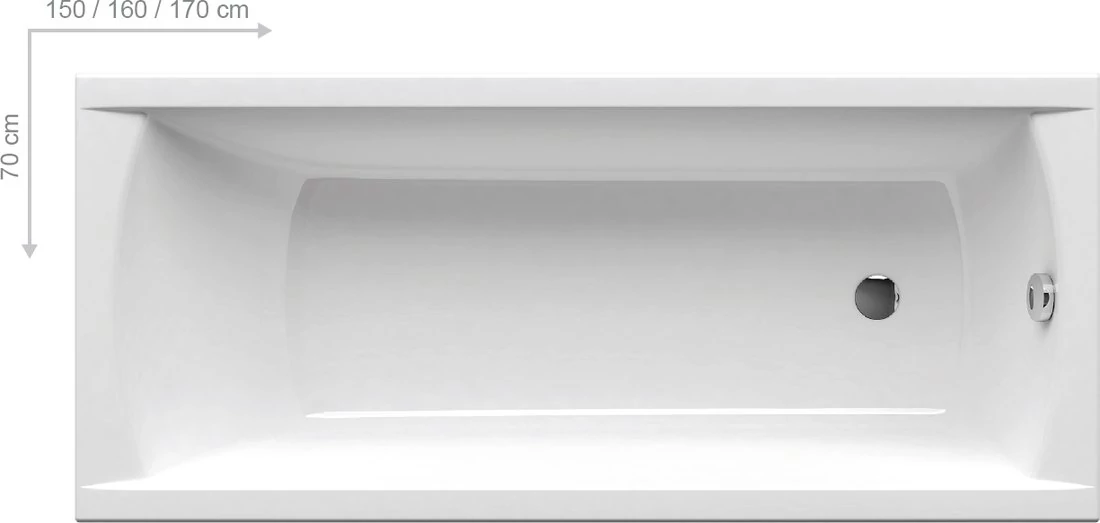 Ravak CLASSIC 120x70 N akrilkád (hófehér)