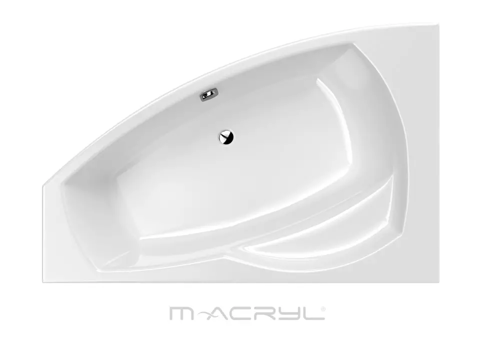 M-Acryl Claudia aszimmetrikus jobbos akril kád 150x100 cm