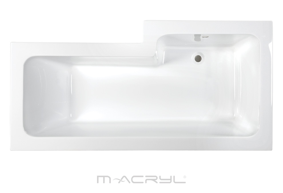 M-Acryl Linea aszimmetrikus balos akril kád 160x70/85 cm
