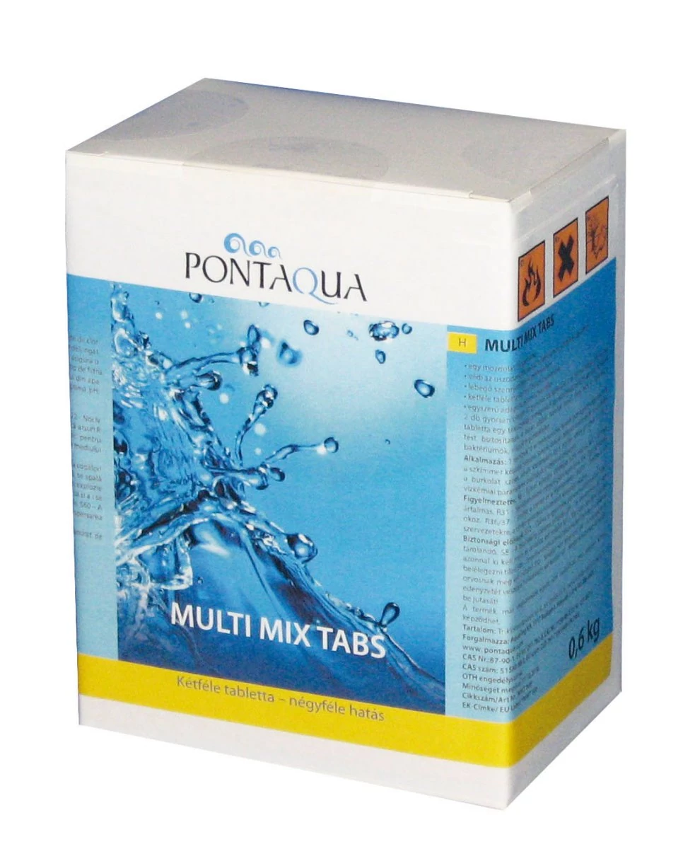 Pontaqua Multi Mix Tabs négyes hatású medence vegyszer 5x120 g tabletta