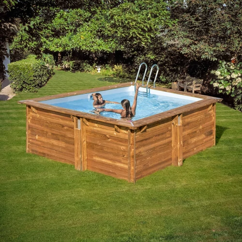 Pontaqua Timber szögletes famedence 3,0 x 3,0 x 1,19 m
