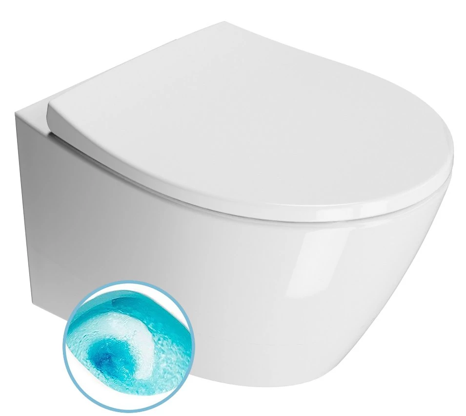 GSI MODO Csendes fali WC, Swirlflush, 37x52cm, ExtraGlaze