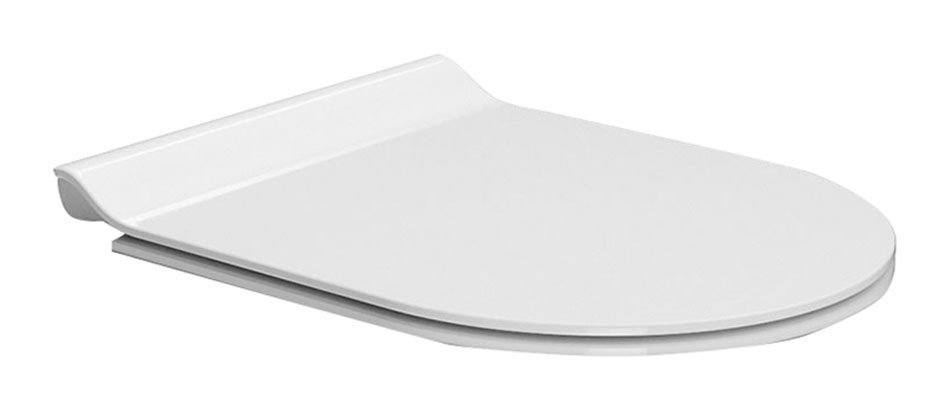 GSI NORM SLIM soft close WC-ülőke, duroplast, fehér/króm