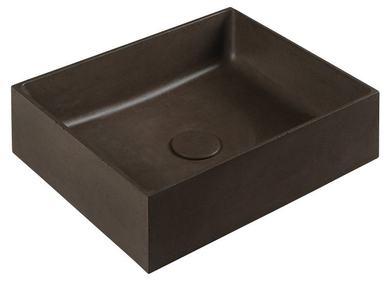 FORMIGO beton mosdó, 47,5x13x36,5cm, sötét barna