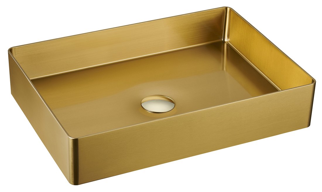 Sapho AURUM mosdó klik-klak lefolyóval, 50x35,2cm, arany