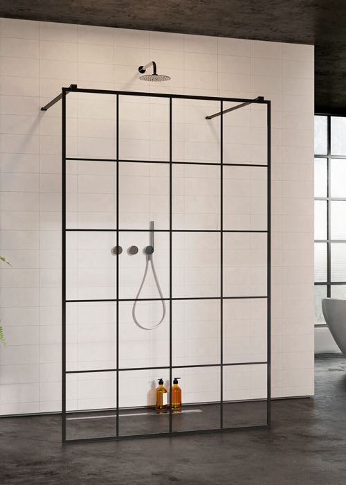 Modo New Black I Factory 120cm  Walk-in fekete zuhanyfal