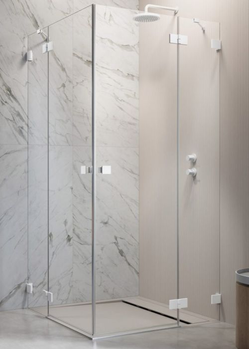 Radaway Essenza Pro KDD White 80x80 szögletes fehér zuhanykabin