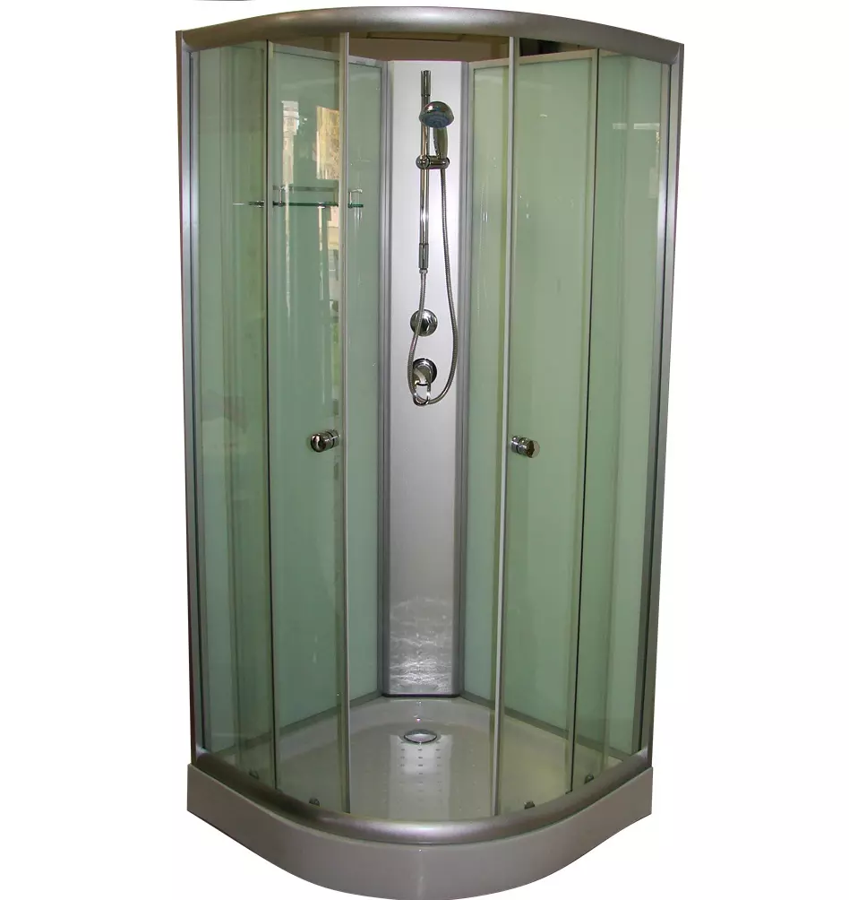 Aqualife Opal 508 C Fehér 100x100x195 cm Tető nélküli hátfalas zuhanykabin