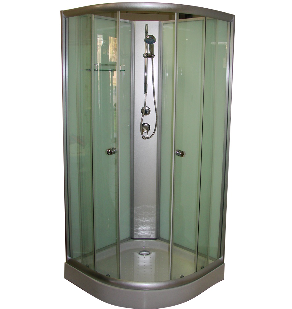 Aqualife Opal 508 C Fehér 80x80x195 cm Tető nélküli hátfalas zuhanykabin