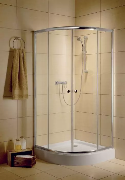 Radaway Classic A 80x80 íves zuhanykabin fehér kerettel átlátszó üveggel