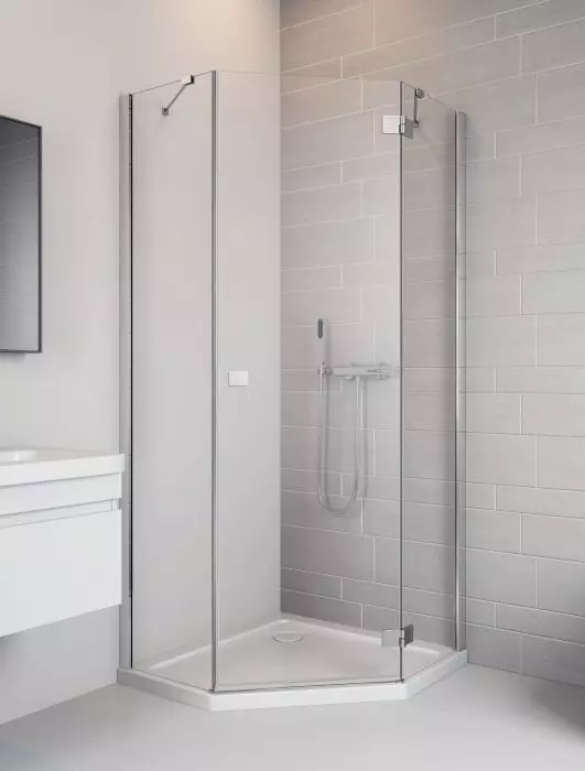 Radaway Essenza New PTJ aszimmetrikus 80x90 szögletes zuhanykabin balos