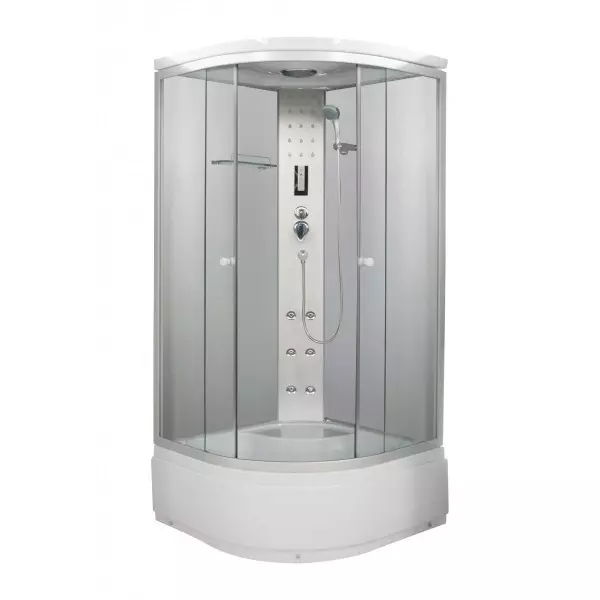 Sanotechnik BALI komplett hidromasszázs zuhanykabin, mély zuhanytálcával, fehér