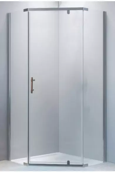 Sanotechnik Ötszögletű sarokkabin pivot ajtóval, króm